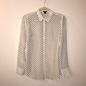 Ann Taylor Silk Print Top